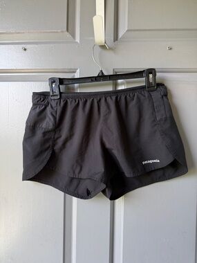 Patagonia Black Women's Athletic Shorts with Split Hem
